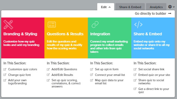 Interact quiz builder Stella Web Studio