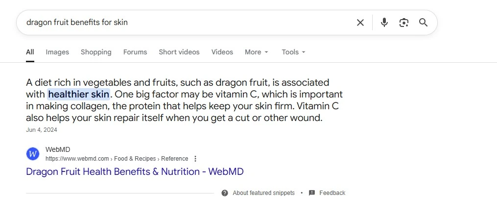 Example of AI Overview answer